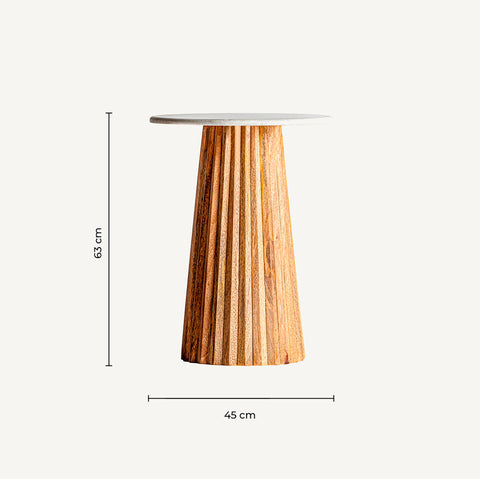 Plissé Wood Bar Table
