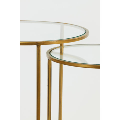 Duarte Gold Side Table Set