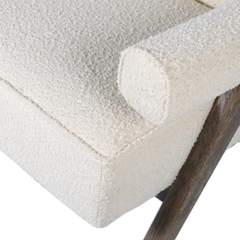 Ivory Bouclé Accent Chair