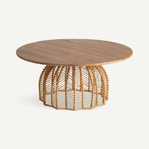 Plissé Rattan Coffee Table