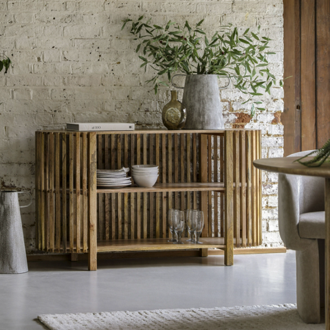 Voss Slatted Console Table