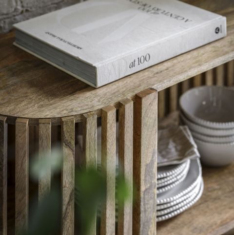 Voss Slatted Console Table